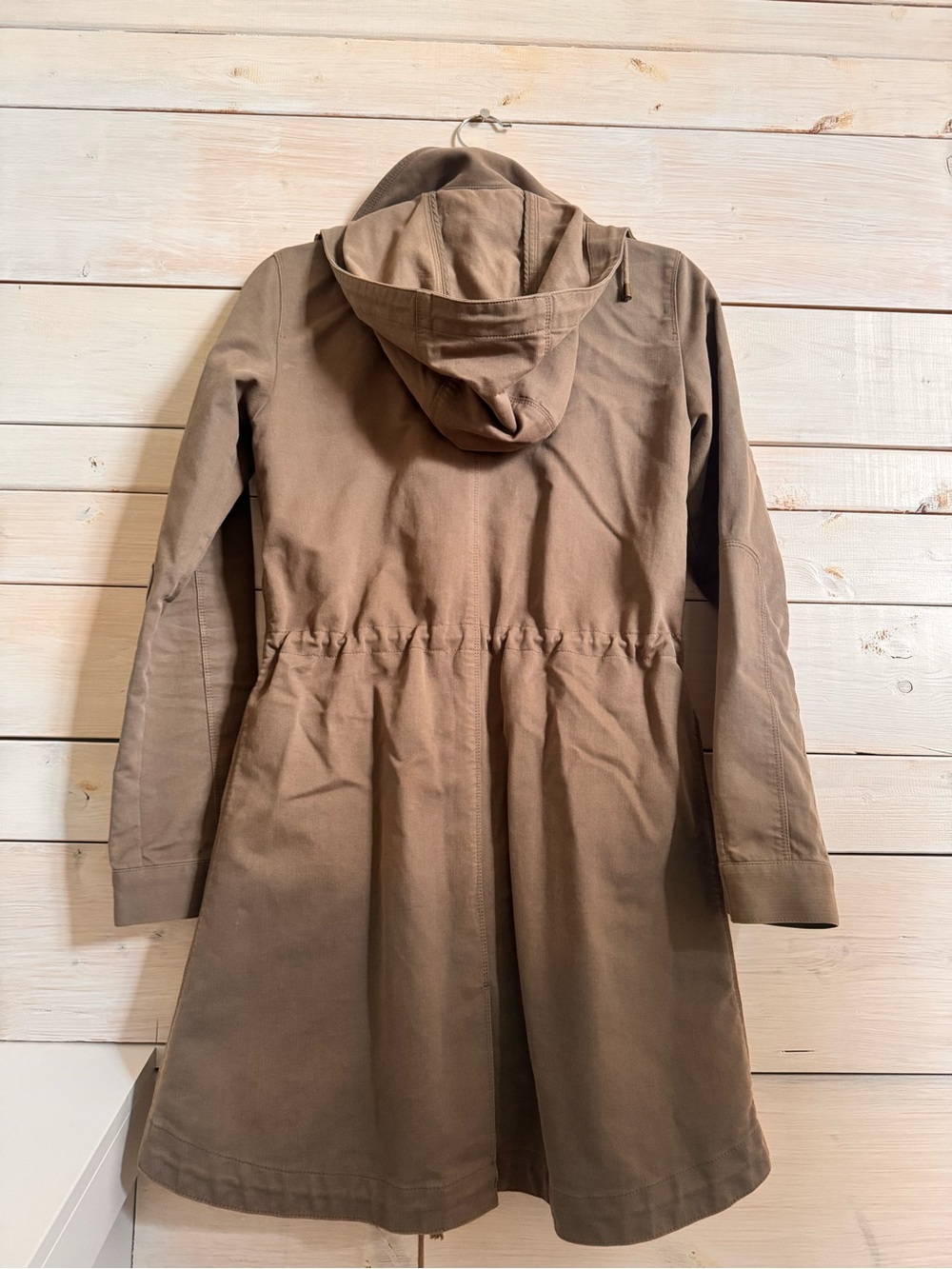 Comptoir des Cotonniers Classic Green Khaki Trench Coat - Picture 2 of 6